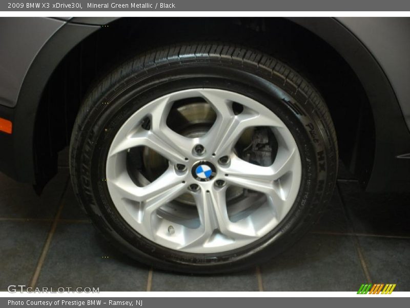 Mineral Green Metallic / Black 2009 BMW X3 xDrive30i