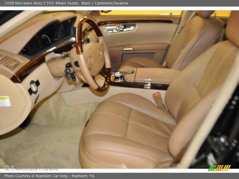 Black / Cashmere/Savanna 2008 Mercedes-Benz S 550 4Matic Sedan