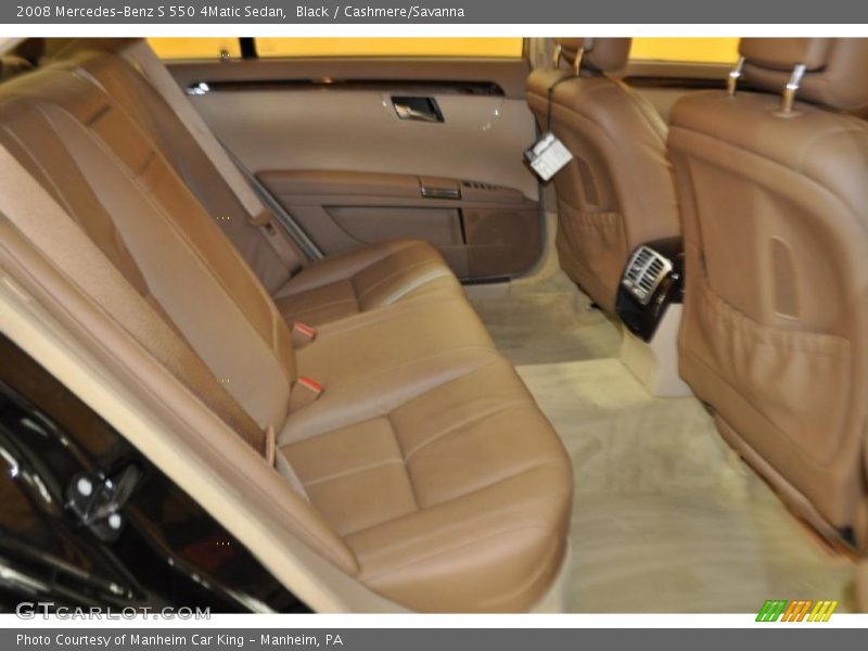 Black / Cashmere/Savanna 2008 Mercedes-Benz S 550 4Matic Sedan