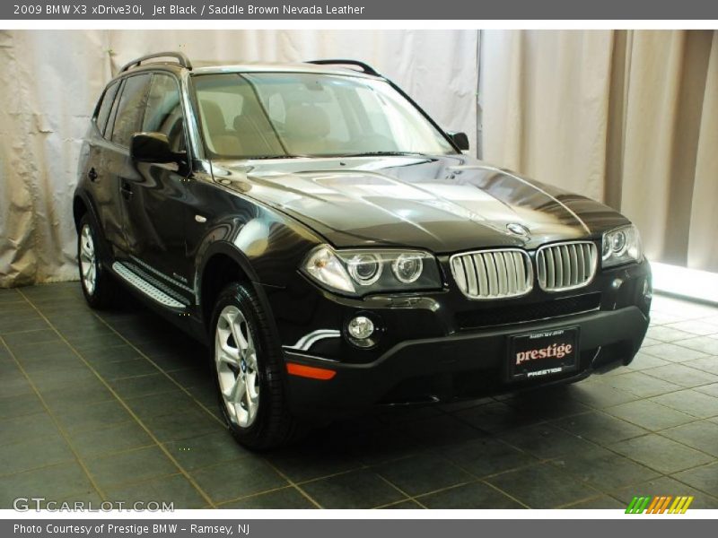 Jet Black / Saddle Brown Nevada Leather 2009 BMW X3 xDrive30i