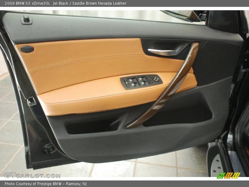 Jet Black / Saddle Brown Nevada Leather 2009 BMW X3 xDrive30i