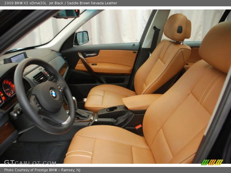 Jet Black / Saddle Brown Nevada Leather 2009 BMW X3 xDrive30i