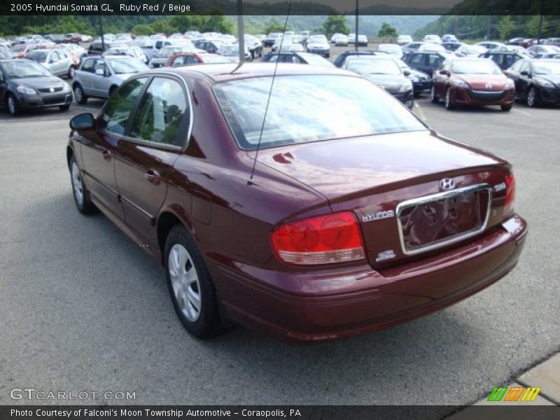 Ruby Red / Beige 2005 Hyundai Sonata GL