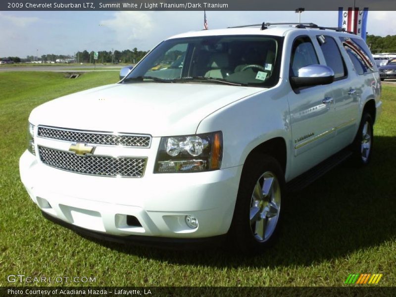 Summit White / Light Titanium/Dark Titanium 2009 Chevrolet Suburban LTZ