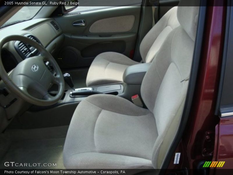 Ruby Red / Beige 2005 Hyundai Sonata GL