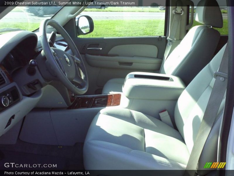 Summit White / Light Titanium/Dark Titanium 2009 Chevrolet Suburban LTZ