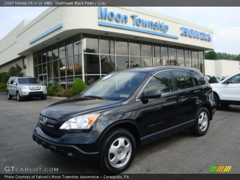 Nighthawk Black Pearl / Gray 2007 Honda CR-V LX 4WD