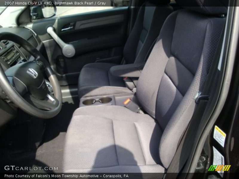 Nighthawk Black Pearl / Gray 2007 Honda CR-V LX 4WD