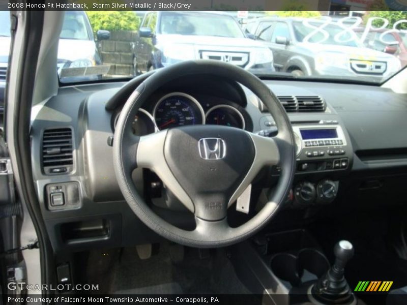 Storm Silver Metallic / Black/Grey 2008 Honda Fit Hatchback