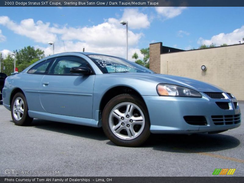 Sterling Blue Satin Glow / Dark Taupe/Medium Taupe 2003 Dodge Stratus SXT Coupe