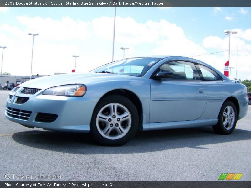 Sterling Blue Satin Glow / Dark Taupe/Medium Taupe 2003 Dodge Stratus SXT Coupe