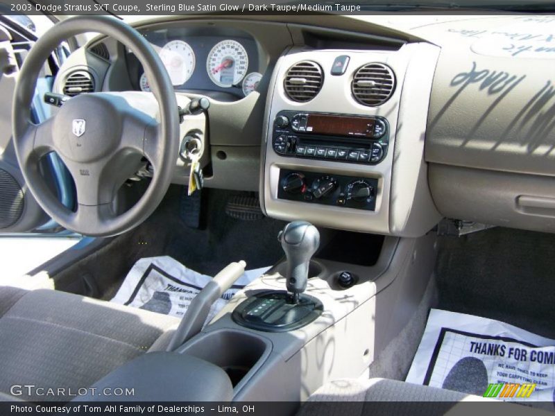 Sterling Blue Satin Glow / Dark Taupe/Medium Taupe 2003 Dodge Stratus SXT Coupe