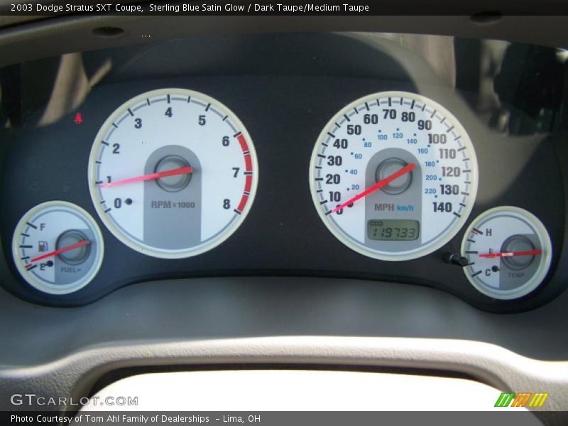 Sterling Blue Satin Glow / Dark Taupe/Medium Taupe 2003 Dodge Stratus SXT Coupe