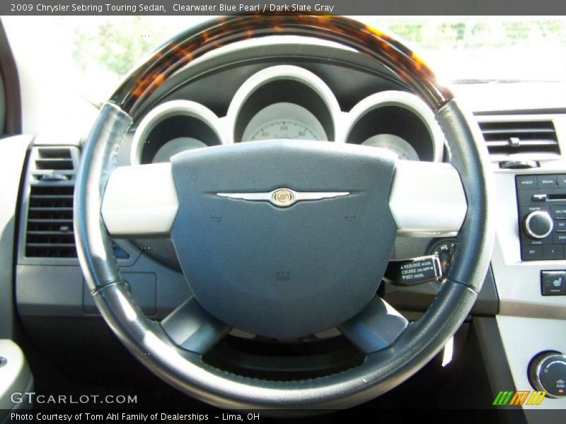 Clearwater Blue Pearl / Dark Slate Gray 2009 Chrysler Sebring Touring Sedan