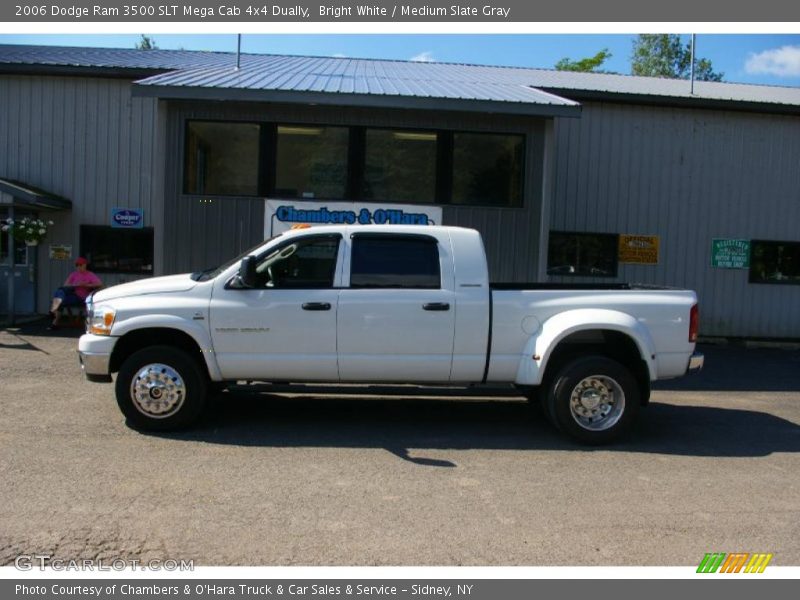 Bright White / Medium Slate Gray 2006 Dodge Ram 3500 SLT Mega Cab 4x4 Dually