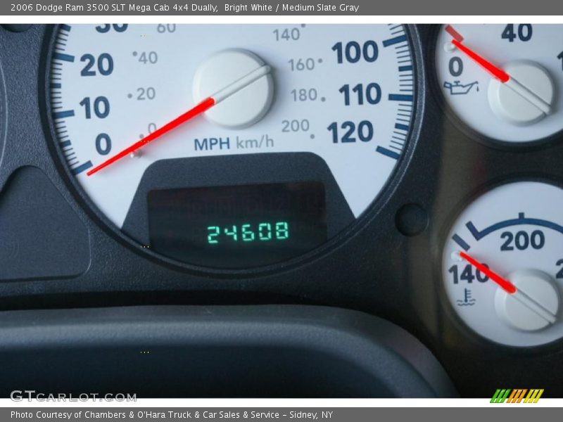 Bright White / Medium Slate Gray 2006 Dodge Ram 3500 SLT Mega Cab 4x4 Dually