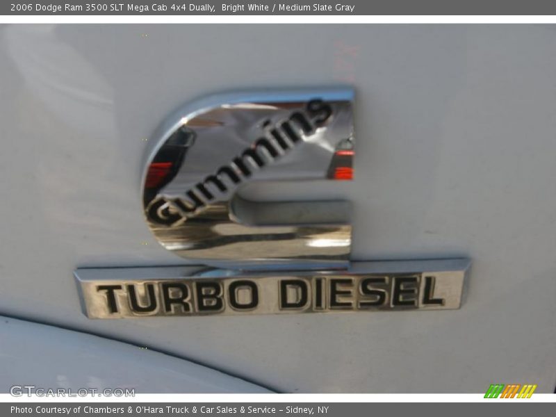 Bright White / Medium Slate Gray 2006 Dodge Ram 3500 SLT Mega Cab 4x4 Dually