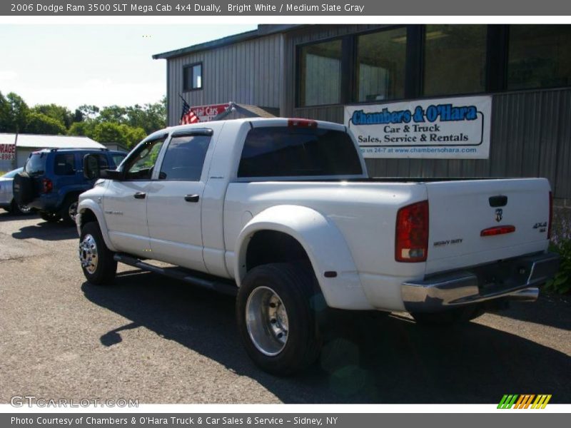 Bright White / Medium Slate Gray 2006 Dodge Ram 3500 SLT Mega Cab 4x4 Dually