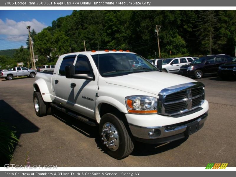 Bright White / Medium Slate Gray 2006 Dodge Ram 3500 SLT Mega Cab 4x4 Dually