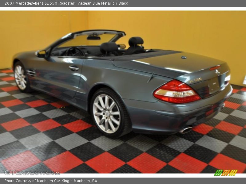 Aegean Blue Metallic / Black 2007 Mercedes-Benz SL 550 Roadster