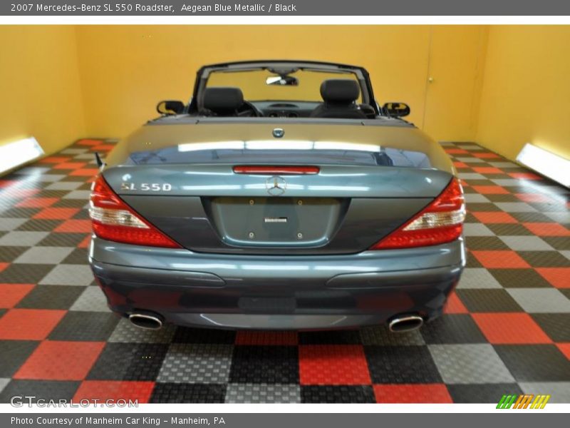 Aegean Blue Metallic / Black 2007 Mercedes-Benz SL 550 Roadster