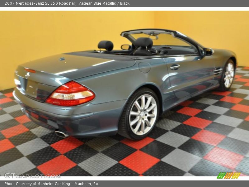 Aegean Blue Metallic / Black 2007 Mercedes-Benz SL 550 Roadster