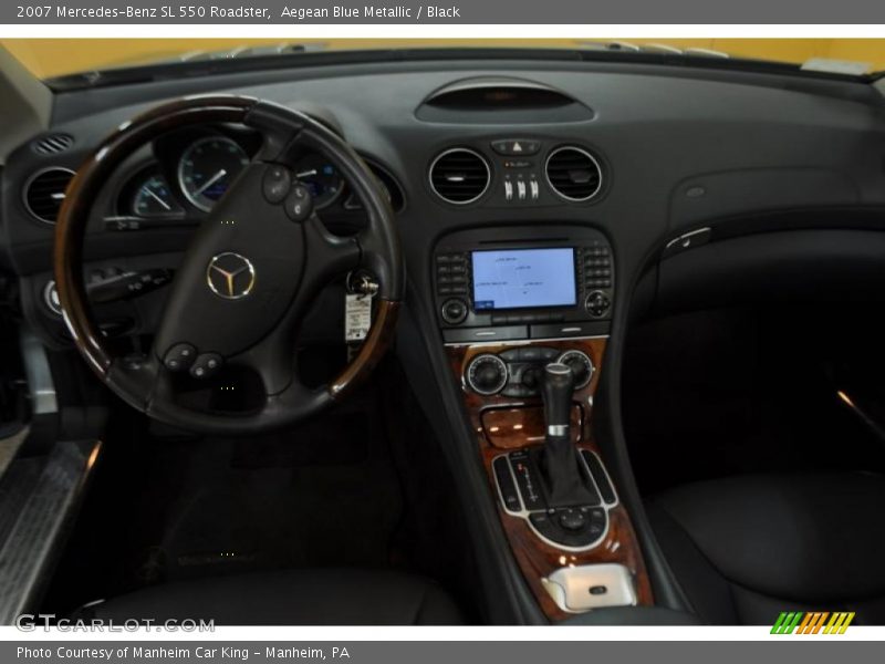 Aegean Blue Metallic / Black 2007 Mercedes-Benz SL 550 Roadster