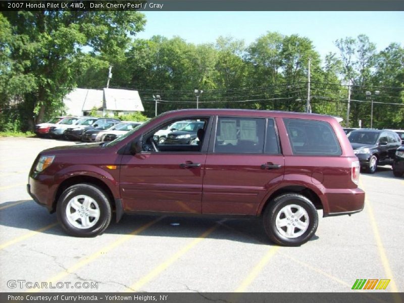 Dark Cherry Pearl / Gray 2007 Honda Pilot LX 4WD