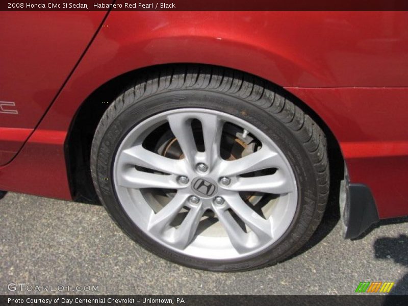 Habanero Red Pearl / Black 2008 Honda Civic Si Sedan