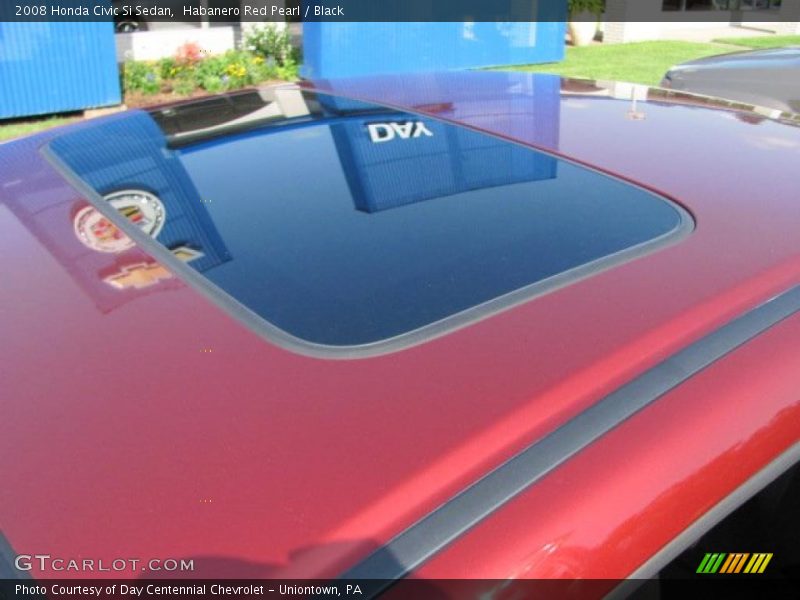 Habanero Red Pearl / Black 2008 Honda Civic Si Sedan