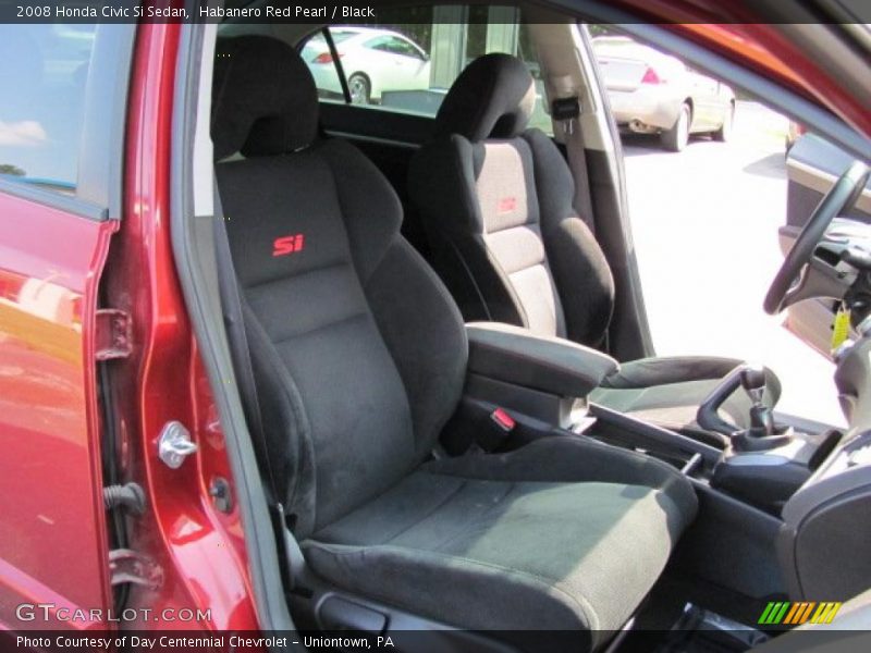 Habanero Red Pearl / Black 2008 Honda Civic Si Sedan