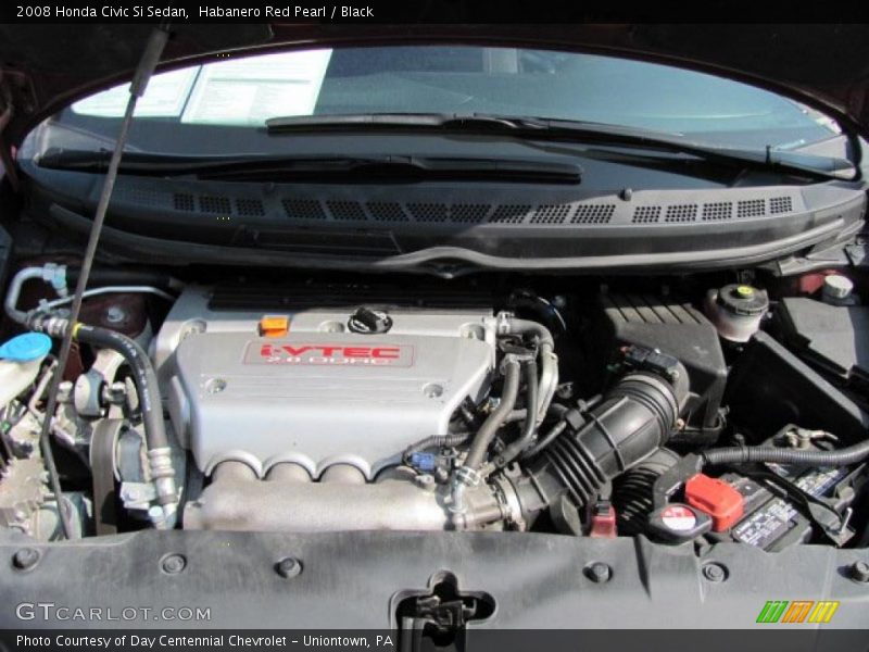 Habanero Red Pearl / Black 2008 Honda Civic Si Sedan