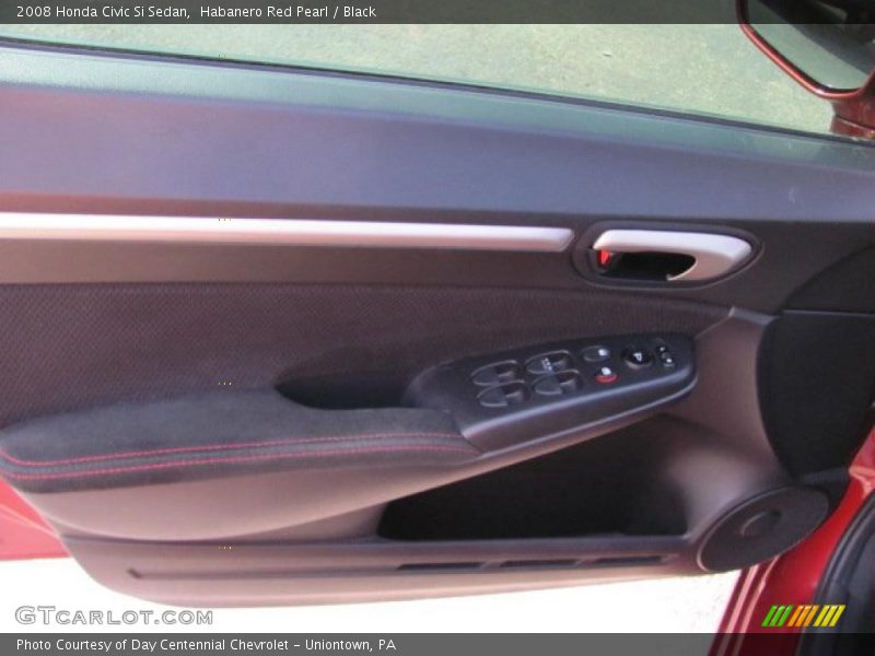Habanero Red Pearl / Black 2008 Honda Civic Si Sedan