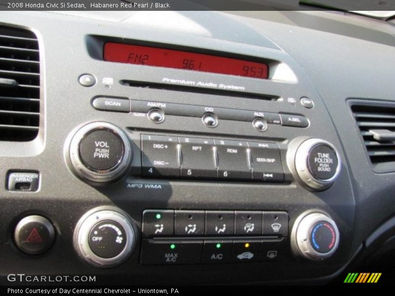 Habanero Red Pearl / Black 2008 Honda Civic Si Sedan