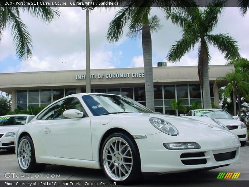 Carrara White / Sand Beige 2007 Porsche 911 Carrera Coupe