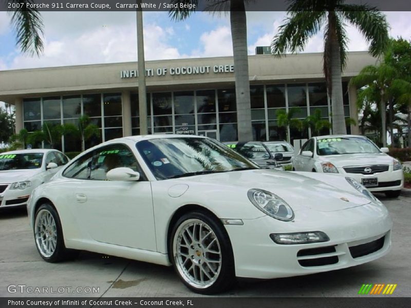 Carrara White / Sand Beige 2007 Porsche 911 Carrera Coupe