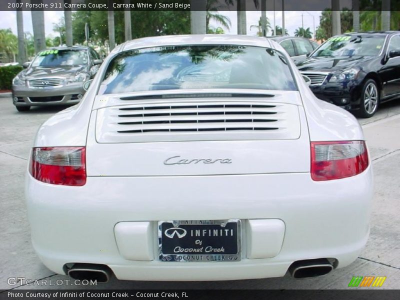 Carrara White / Sand Beige 2007 Porsche 911 Carrera Coupe