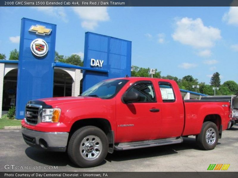 Fire Red / Dark Titanium 2008 GMC Sierra 1500 Extended Cab 4x4