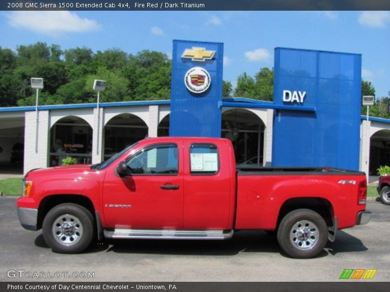Fire Red / Dark Titanium 2008 GMC Sierra 1500 Extended Cab 4x4