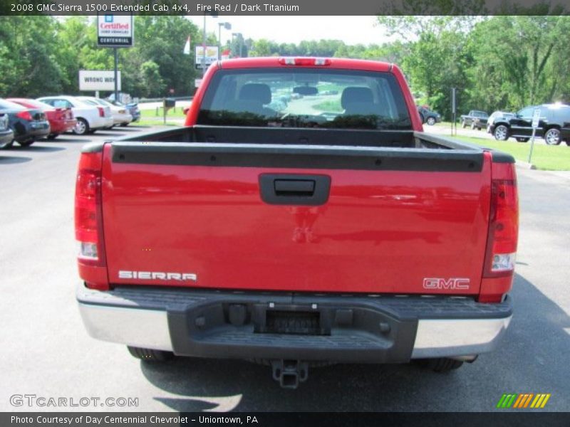Fire Red / Dark Titanium 2008 GMC Sierra 1500 Extended Cab 4x4