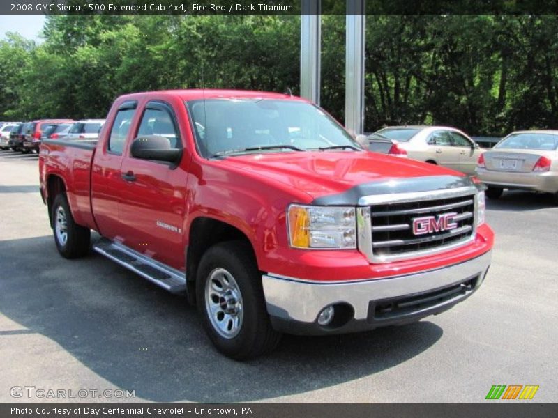 Fire Red / Dark Titanium 2008 GMC Sierra 1500 Extended Cab 4x4
