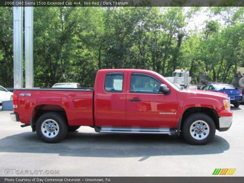 Fire Red / Dark Titanium 2008 GMC Sierra 1500 Extended Cab 4x4