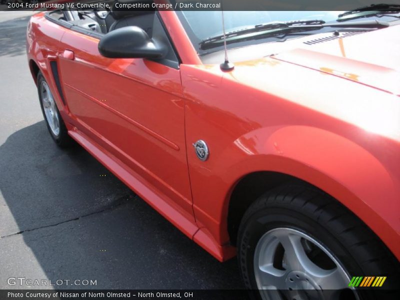 Competition Orange / Dark Charcoal 2004 Ford Mustang V6 Convertible
