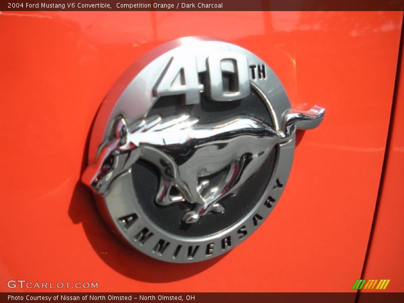 Competition Orange / Dark Charcoal 2004 Ford Mustang V6 Convertible