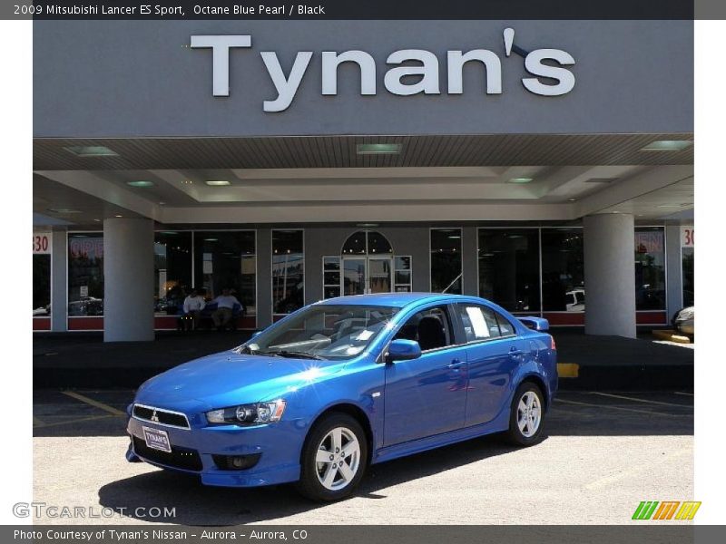 Octane Blue Pearl / Black 2009 Mitsubishi Lancer ES Sport
