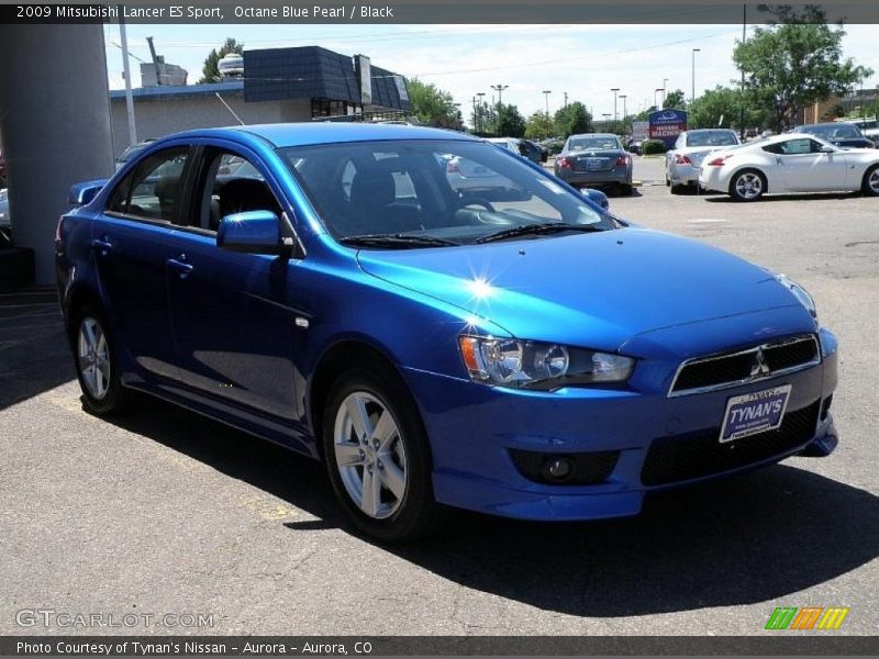 Octane Blue Pearl / Black 2009 Mitsubishi Lancer ES Sport