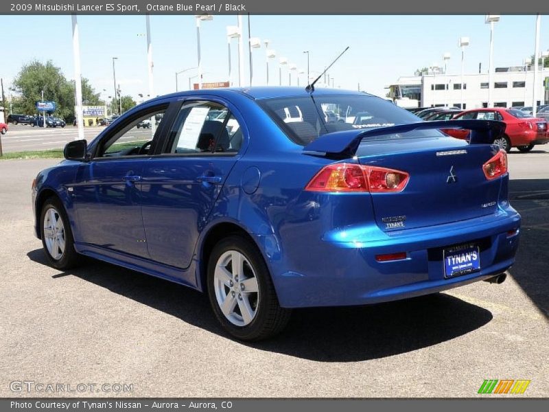 Octane Blue Pearl / Black 2009 Mitsubishi Lancer ES Sport