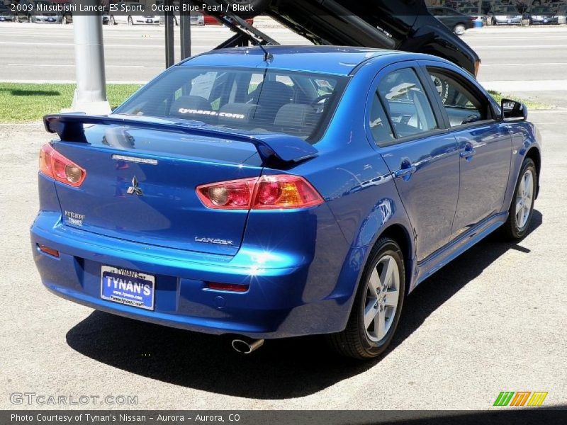 Octane Blue Pearl / Black 2009 Mitsubishi Lancer ES Sport