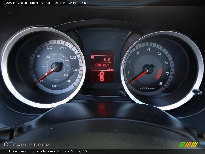 Octane Blue Pearl / Black 2009 Mitsubishi Lancer ES Sport