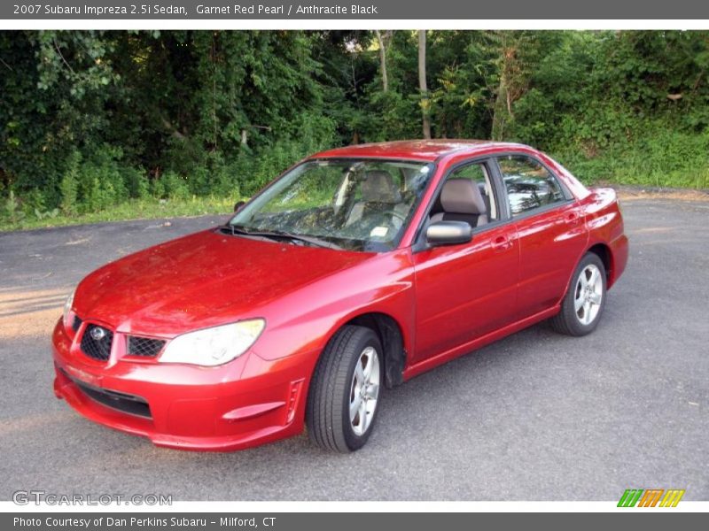 Garnet Red Pearl / Anthracite Black 2007 Subaru Impreza 2.5i Sedan